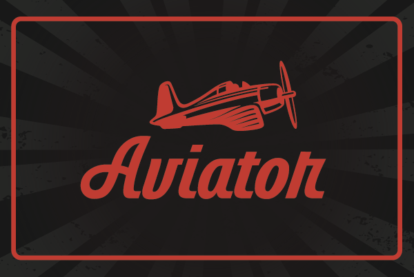 Logo du jeu Aviator avec un avion stylisé